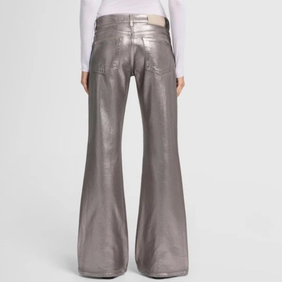 7 For All Mankind Silver Flare Jeans